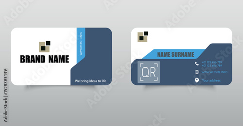 Creative Business Card Template. Vector Illustration. Editable file.