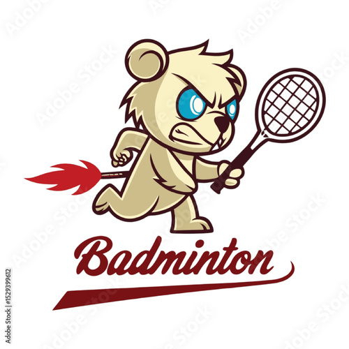 Beer plays badminton t-shirt design
