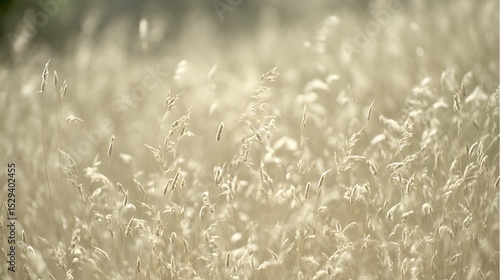 Fototapeta Naklejka Na Ścianę i Meble -  Whispering meadow grasses bathed in sunlight