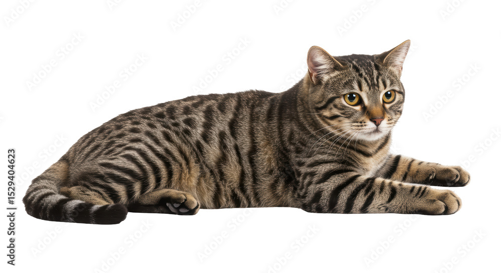 Obraz premium Isolated Tabby Cat
