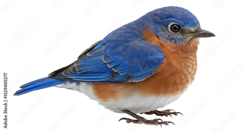 Isolated Eastern Bluebird Perched Isolated Eastern Bluebird Perched