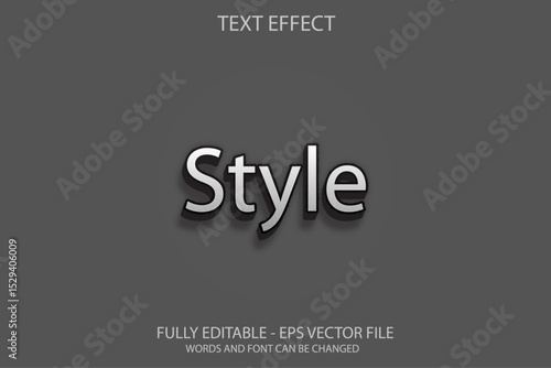 Style text effect editable