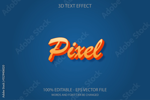 Pixel text effect editable