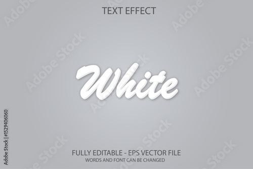 White text effect editable