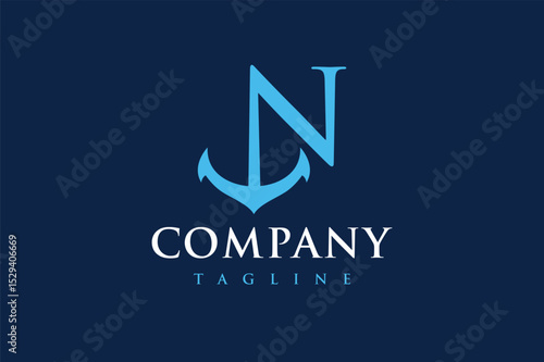 letter N anchor logo