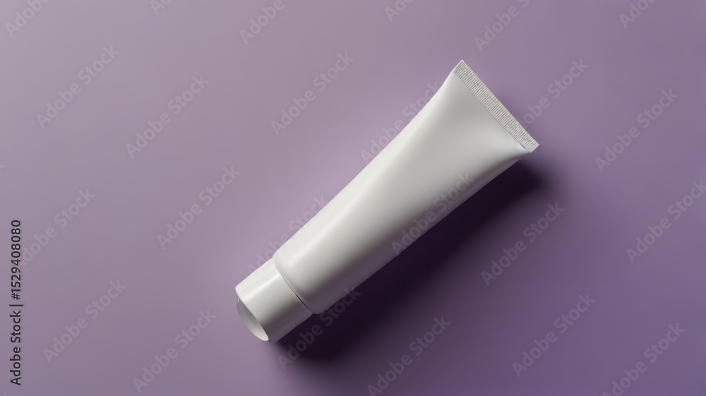 White Tube on Purple Background White Tube on Purple Background