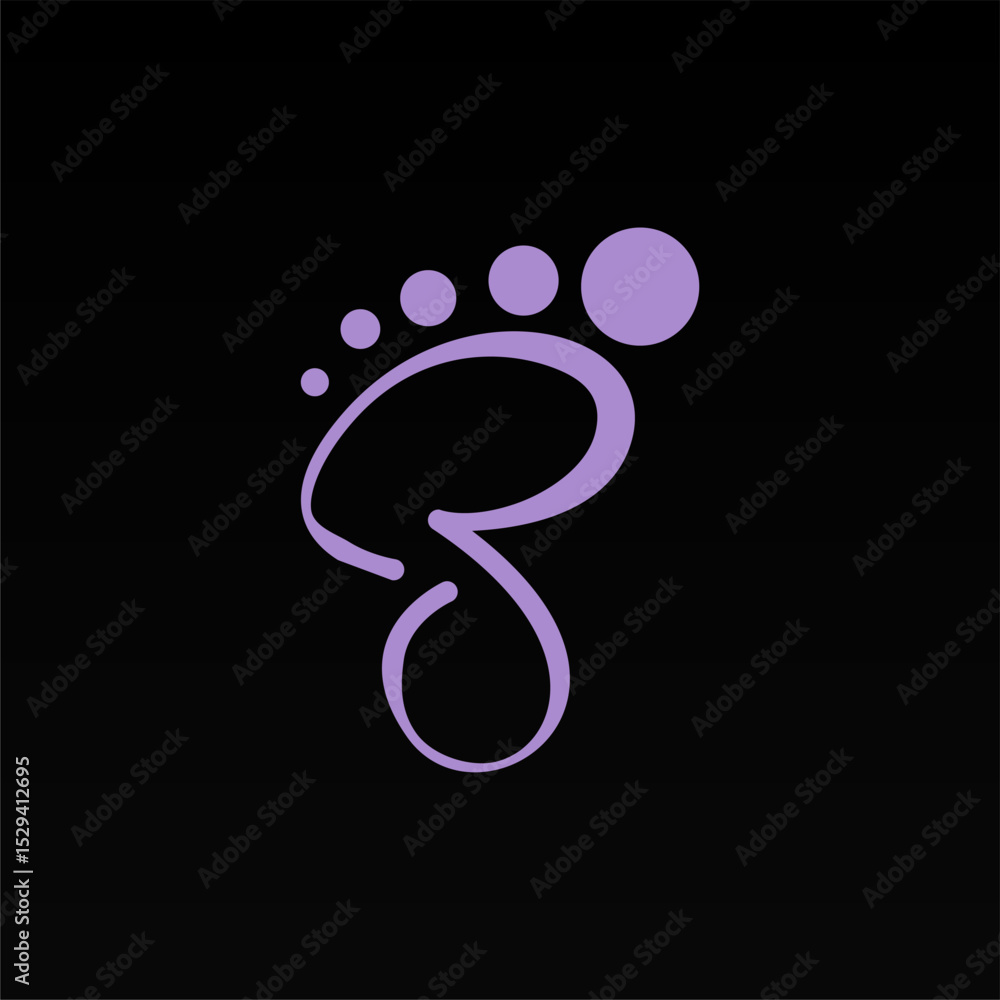 Obraz premium Foot print logo design template