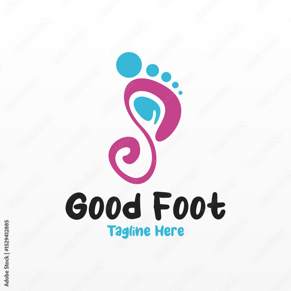Fototapeta premium Foot print logo design template