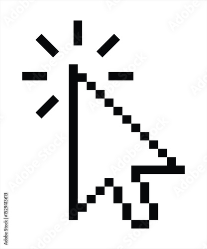 arrow cursor icon, mouse pointer click icon vector illustration	