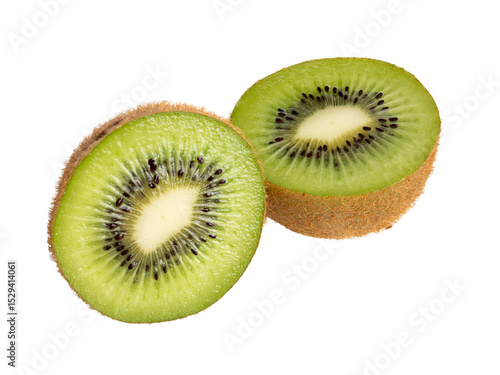 Fototapeta The photo of kiwi fruit half cut, high resolution image take photo from 45MP camera