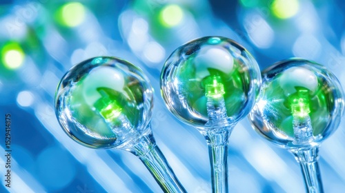 Wallpaper Mural Clear orbs with glowing green LEDs Torontodigital.ca