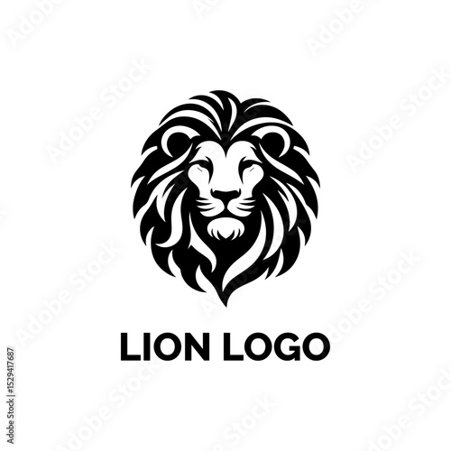 Majestic Lion Logo: A bold and stylish logo featuring the regal visage of a lion, embodying strength and authority in a sleek, minimalist design. 
