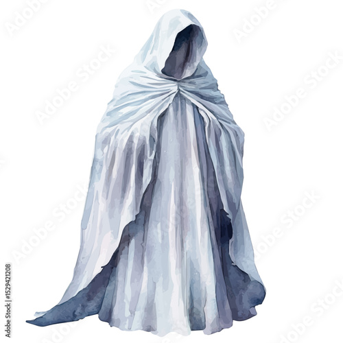 watercolor vector of Cloaks Of Invisibility, high quality, isolated on a white background.