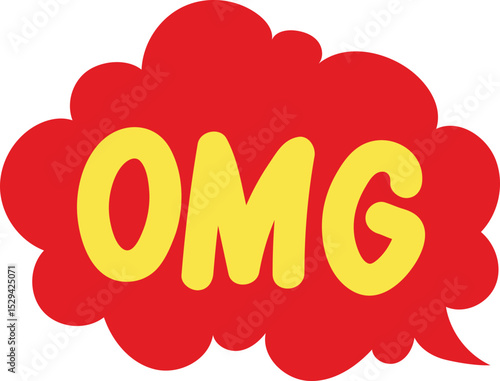 OMG speech bubble illustration