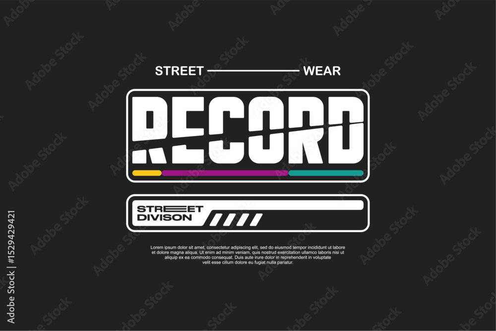 Obraz premium Streetwear tshirt design suitable for screen printing tshirts and others