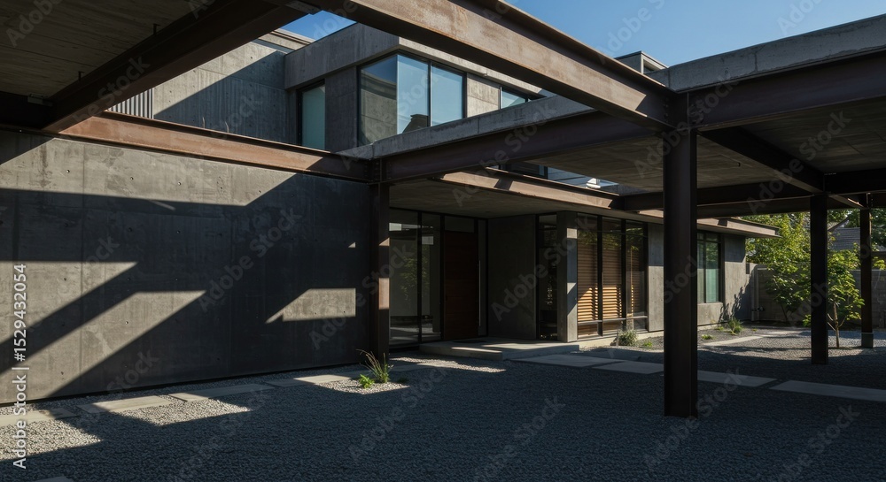 Obraz premium Modern structure exterior view