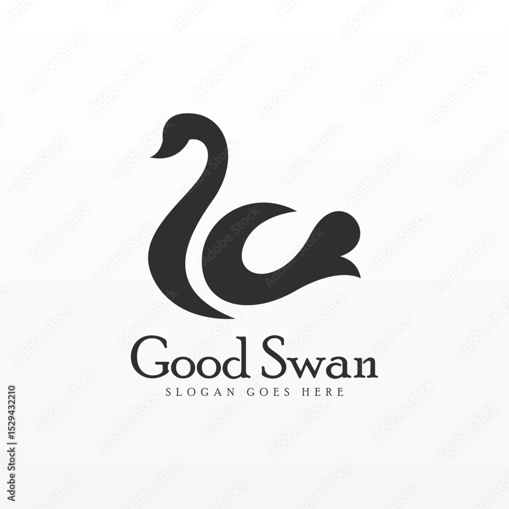 Swan logo design template. Swan logo concept Swan logo design template. Swan logo concept