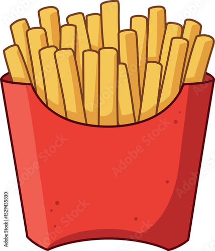 Crispy French Fries in a Container – Tasty Fast Food Snack