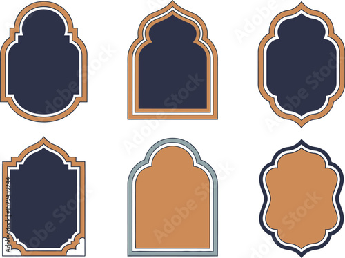 Luxury product frame designs. Heritage frame layout with label headings for branding gift tags and stationery items  