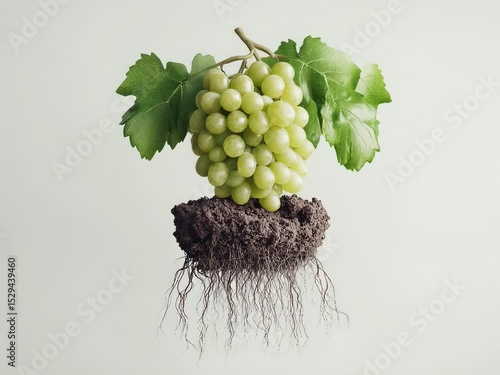 the vine grows on the ground