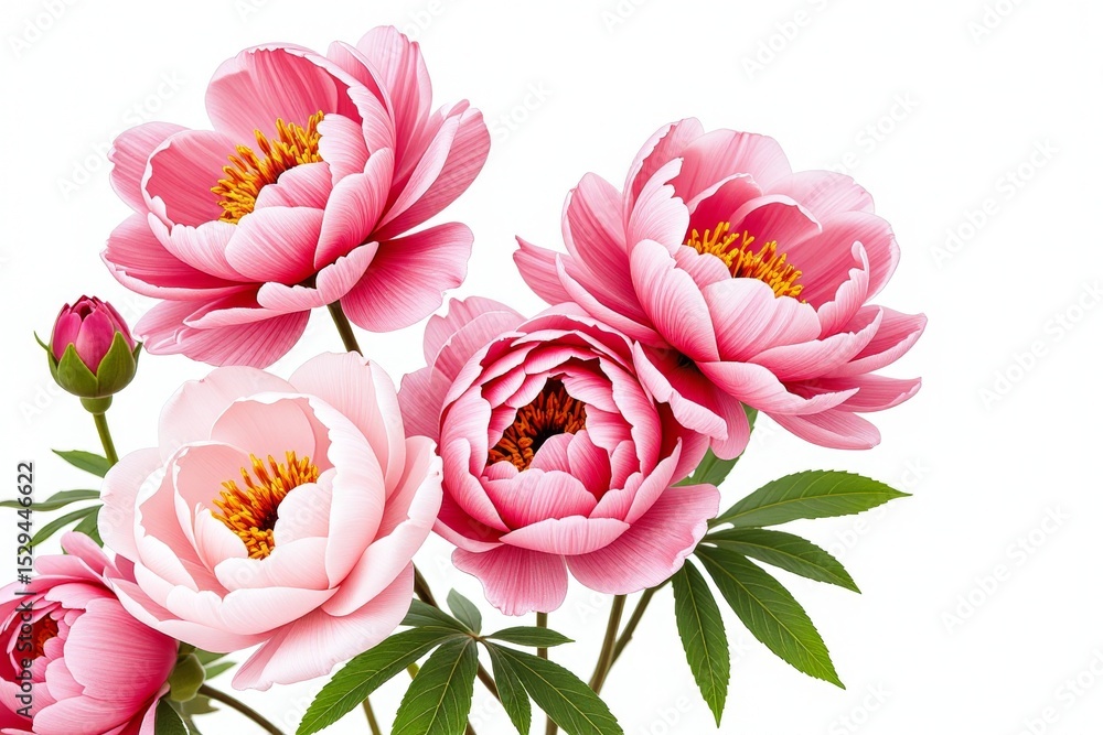 Obraz premium Stunning Pink Peonies Blossom Close Up Floral Spring Bouquet Nature Photography
