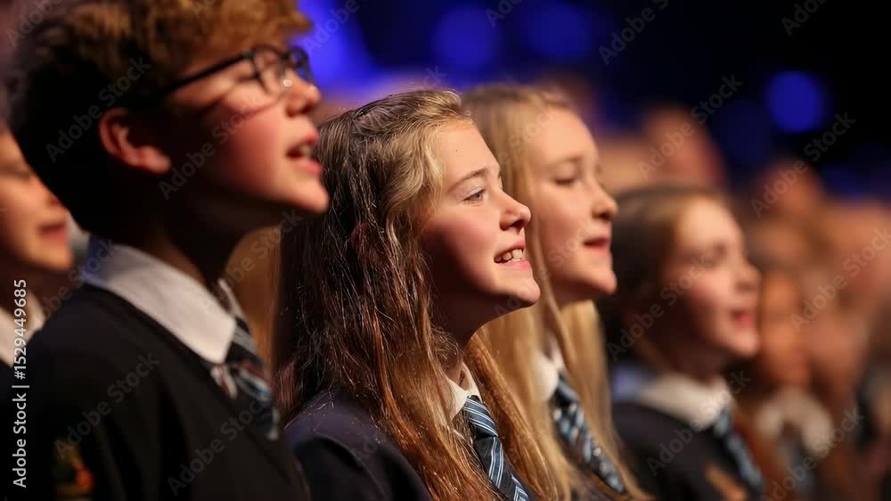 The choirs strong and unwavering unity as they sing together, their voices intertwining to create a powerful and uplifting sound. The choirs strong and unwavering unity as they sing together, their voices intertwining to create a powerful and uplifting sound.