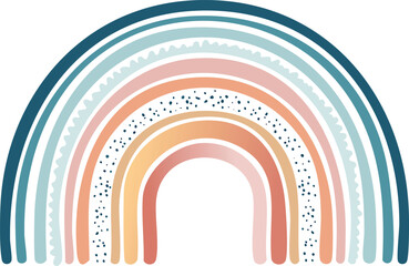 Ingelijste posters Regenboog Minimalistische pastel regenboog icoon  © fandd
