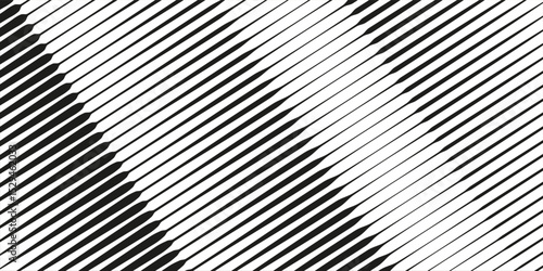 abstract simple thin to thick wavy line pattern vector