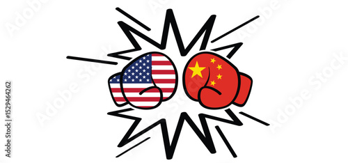 Trade tariffs. tax, import or export. America vs China. USA orChinese diplomacy diplomatic relation conflict. Economic tariffs trade. Rare earth element, REE or ETF, rare earth metals.