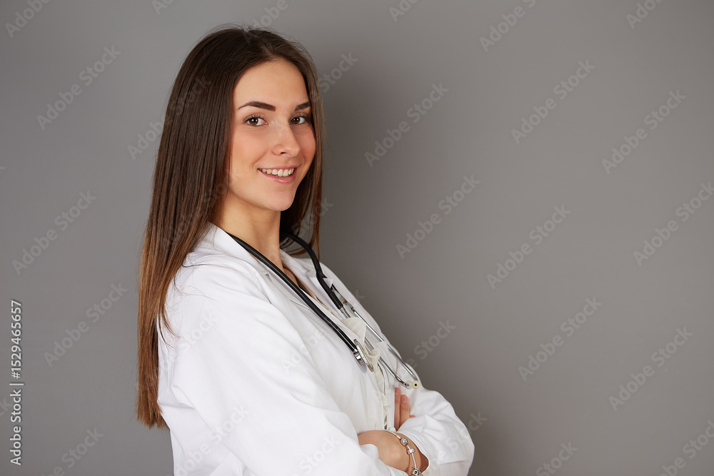 young female doctor - studio background young female doctor - studio background