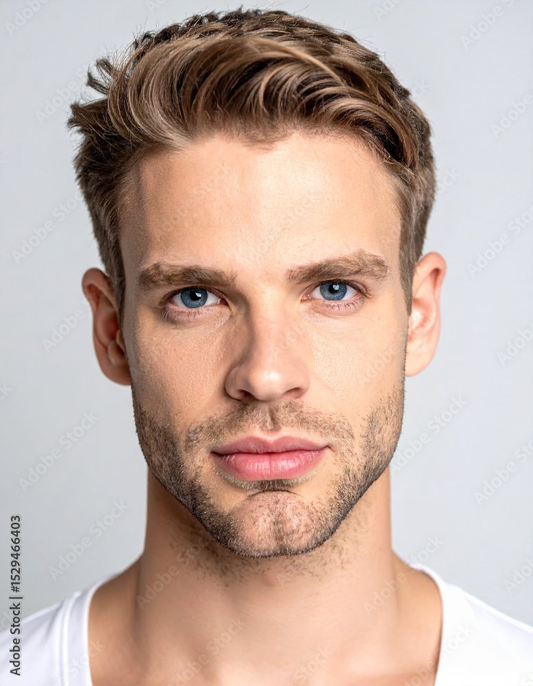 Obraz premium Portrait of young man. Handsome guy, male.