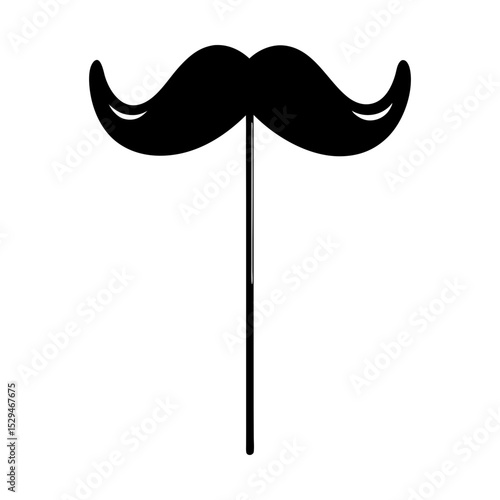 Funny mustache prop party costume design silhouette