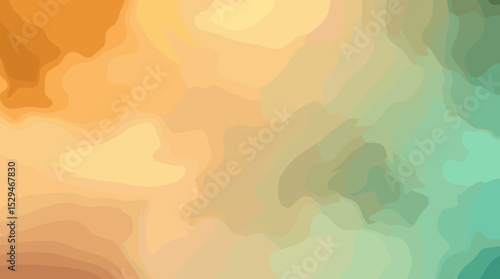 Abstract soft background with blended orange and teal colors  