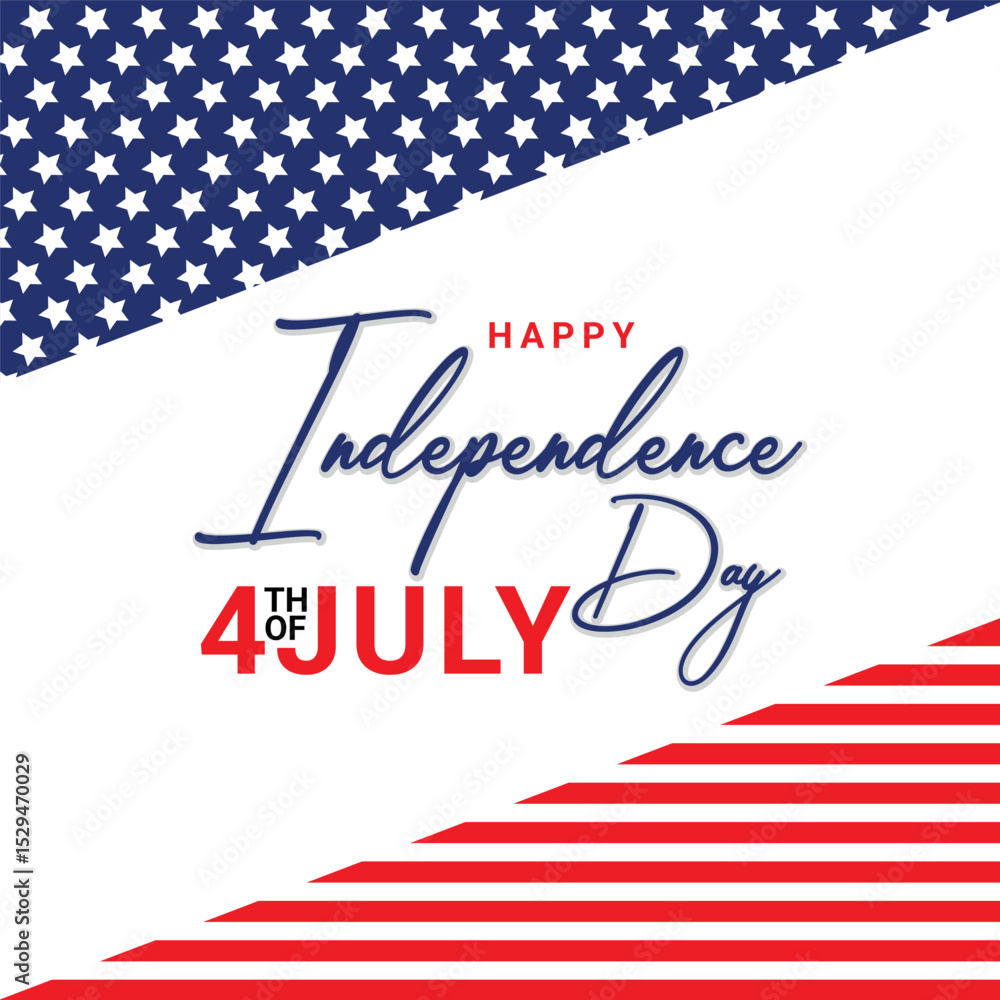 happy 4th of july independence day design with stars and stripes on white background for patriotic greeting happy 4th of july independence day design with stars and stripes on white background for patriotic greeting