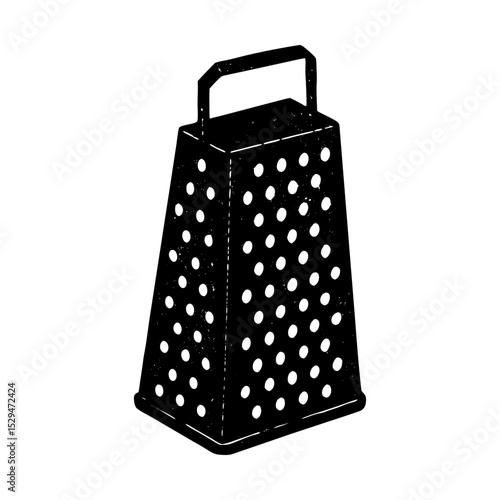 Grater kitchen tool for food preparation silhouette