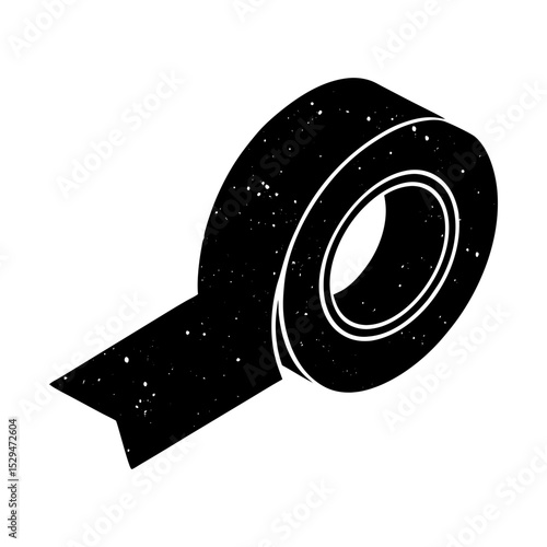 Adhesive tape roll graphic illustration silhouette