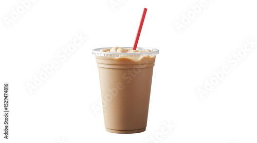 Wallpaper Mural Iced coffee in plastic cup with straw Torontodigital.ca