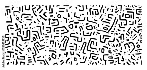 playful maze inspired abstract line pattern
