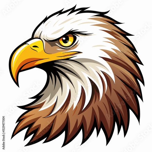 eagle face vector illustration