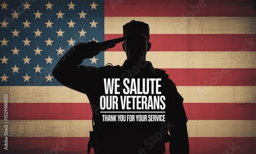 Saluting soldier silhouette against american flag patriotism military veterans