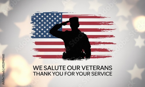 Saluting soldier american flag tribute patriotism symbol