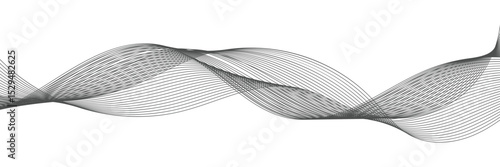 Abstract wave line business background. Technology abstract lines on white background. Technology, data science, geometric border pattern. Isolated on white background. Vector illustration.