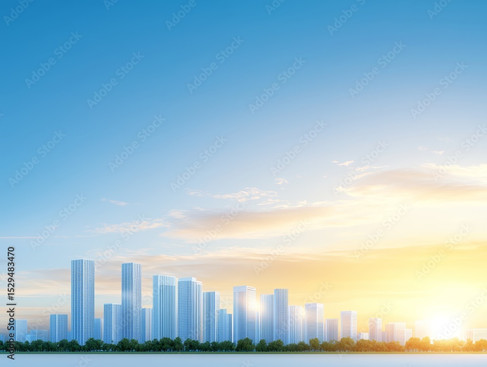 Fototapeta premium Stunning city skyline discover breathtaking urban architecture and modern skyscrapers