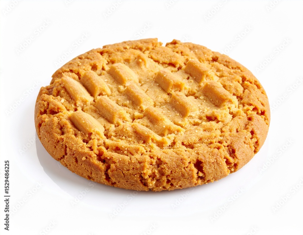 Fototapeta premium Peanut Butter Cookie with white background.