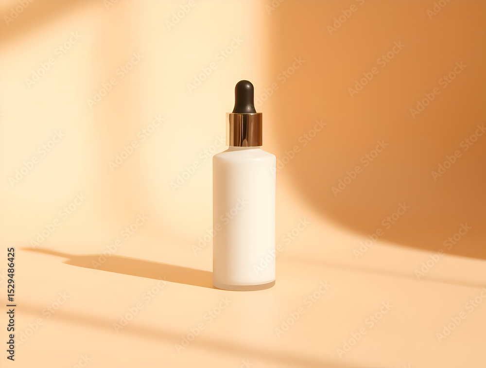 Elegant Skincare Serum Bottle: Minimalist Product Photography Elegant Skincare Serum Bottle: Minimalist Product Photography