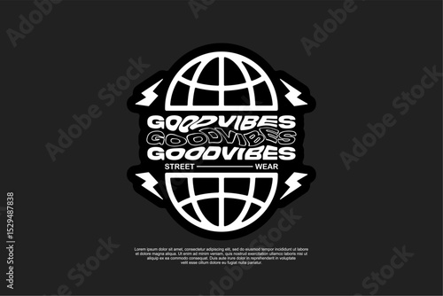 Streetwear tshirt design suitable for screen printing tshirts and others