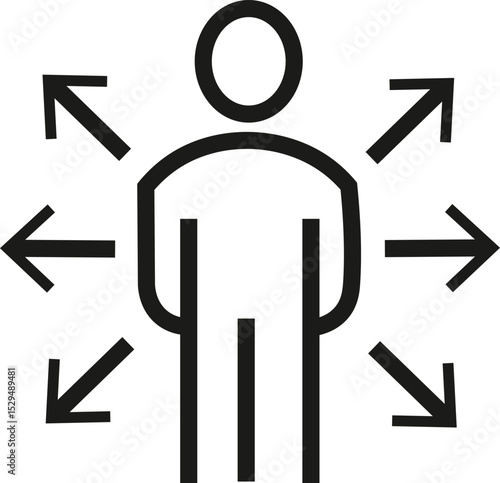 Line Business People Icon vector art