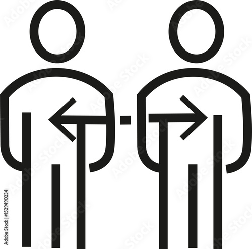 Line Business People Icon vector art