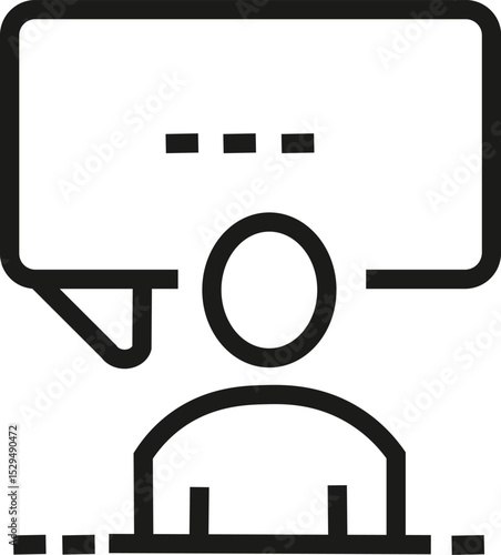 Line Business People Icon vector art