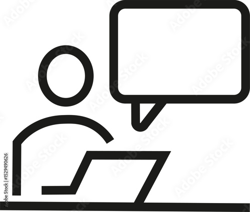Line Business People Icon vector art